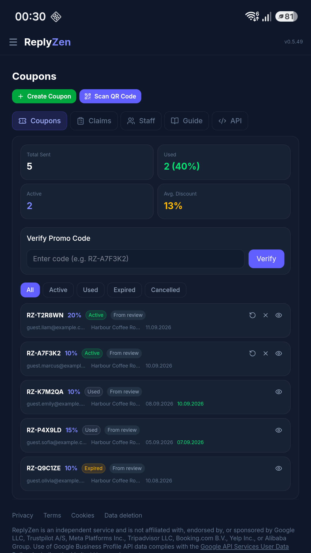 Get more reviews
